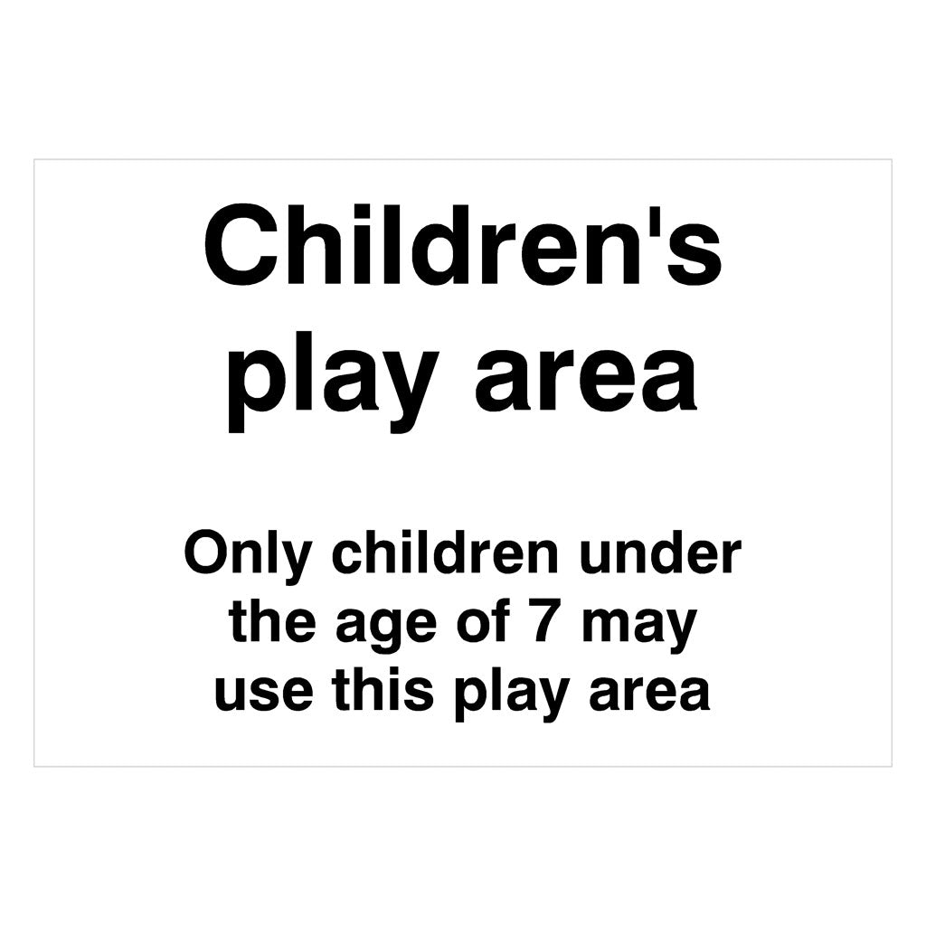 children-s-play-area-under-7-sign