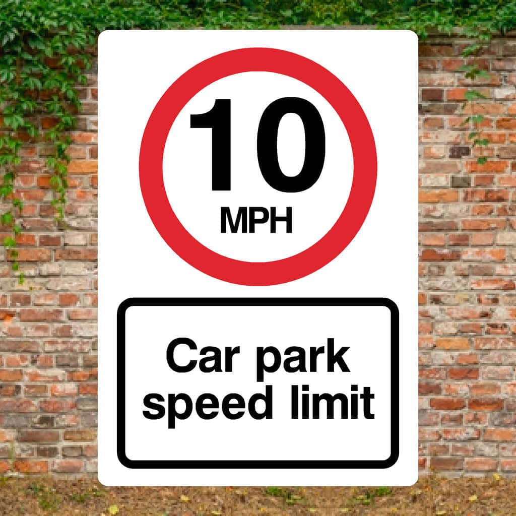 10 MPH Car Park Speed Limit Sign - The Sign Shed