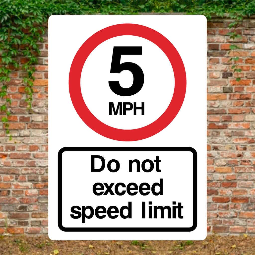 5 MPH Speed Limit Sign - The Sign Shed