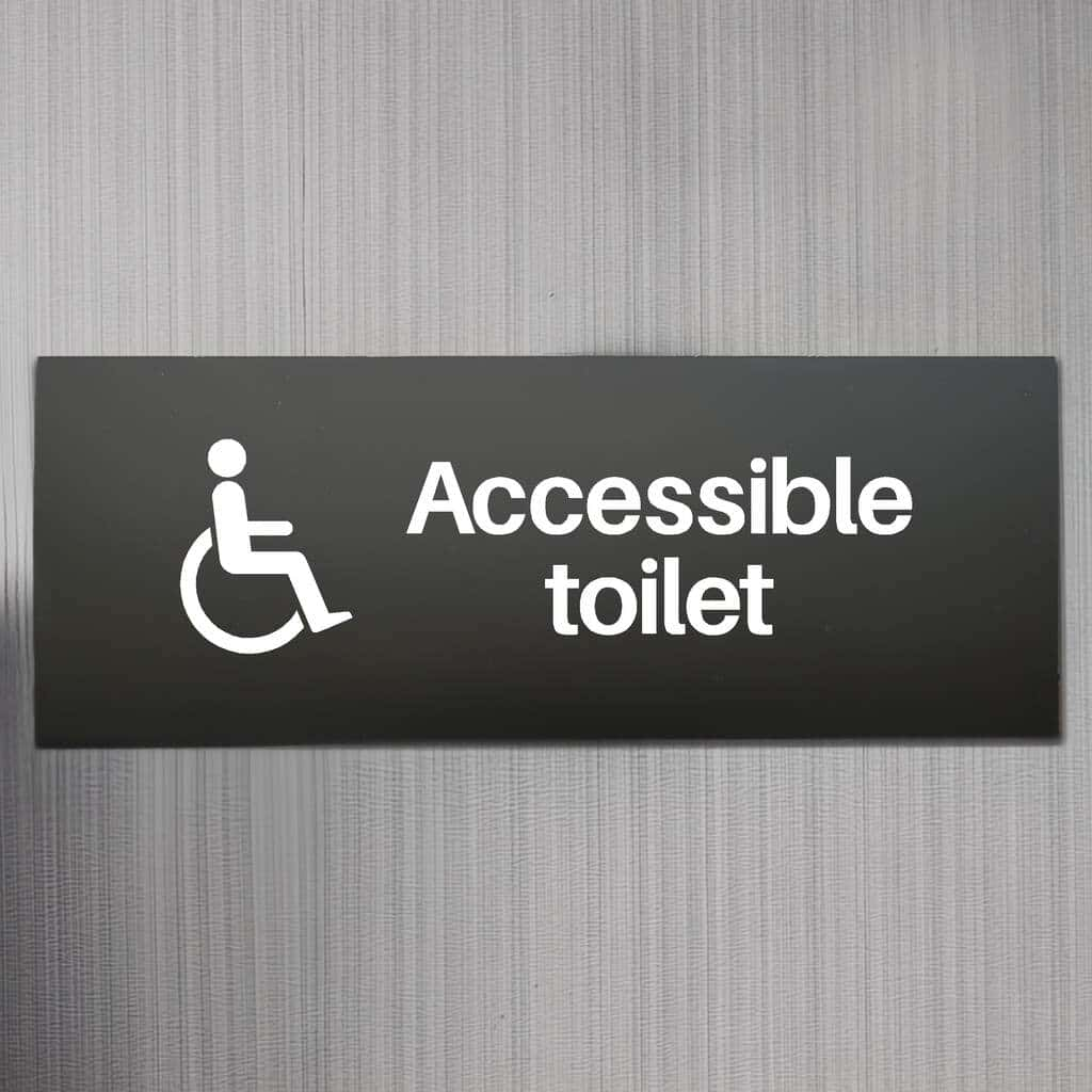 Accessible Toilet Sign Midnight Black - The Sign Shed