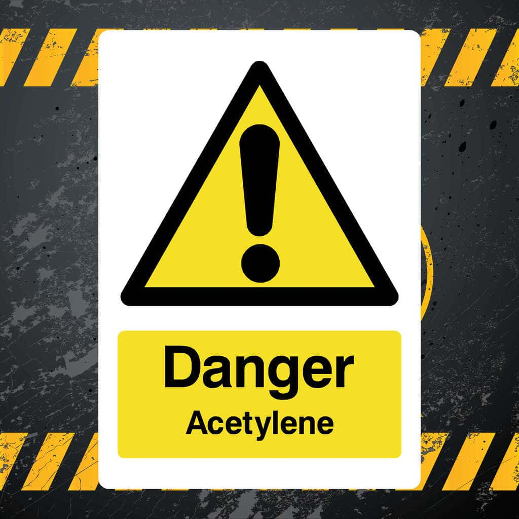 Acetylene Warning Sign - The Sign Shed