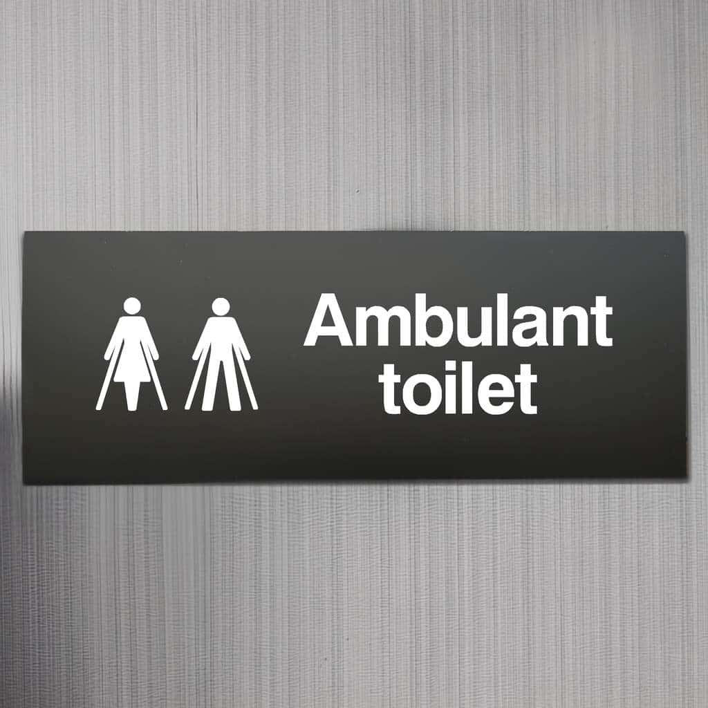 Ambulant Toilet Midnight Black Midnight Black Sign Landscape 