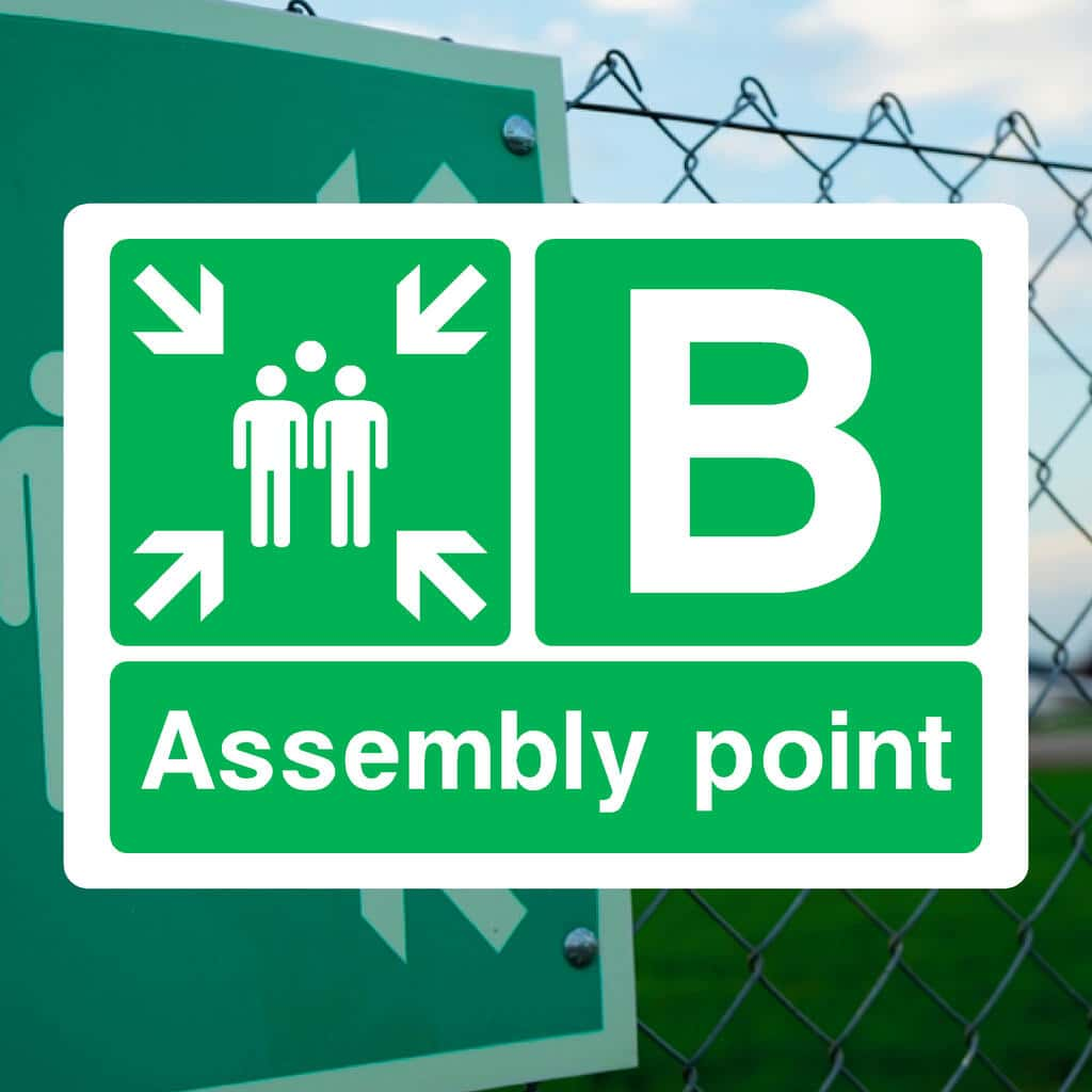 Assembly Point B Sign - The Sign Shed