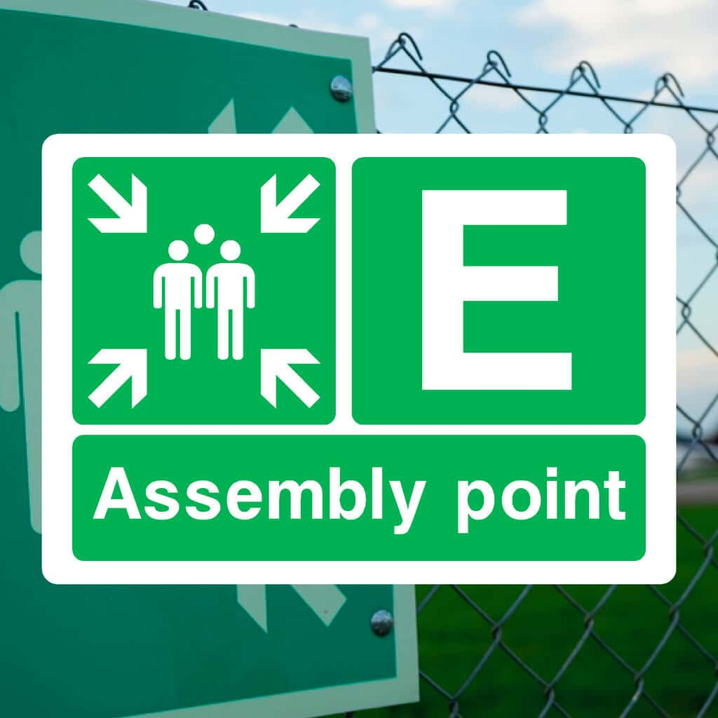 Assembly Point E Sign - The Sign Shed