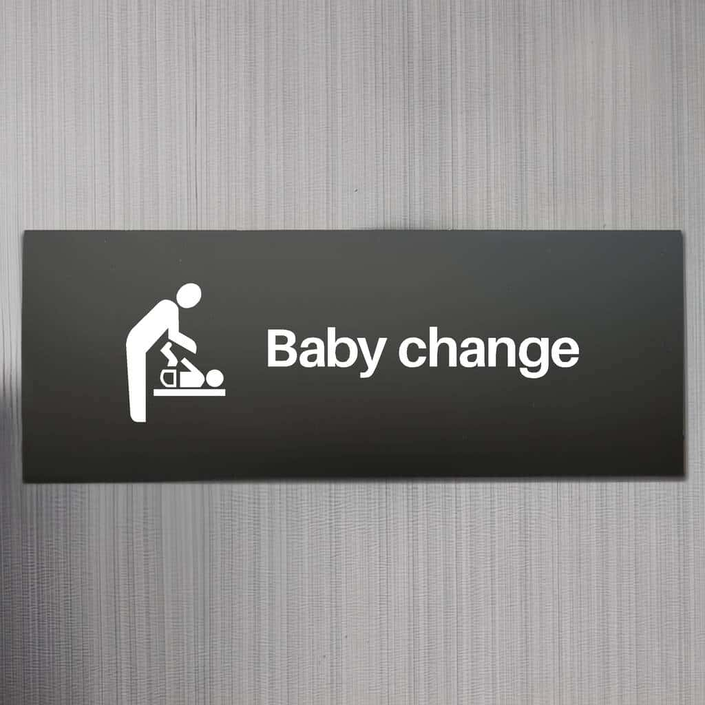 Baby Change Sign Midnight Black Landscape - The Sign Shed