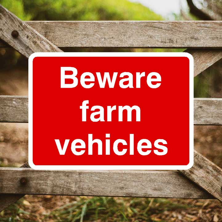 Beware Farm Vehicles Sign - The Sign Shed