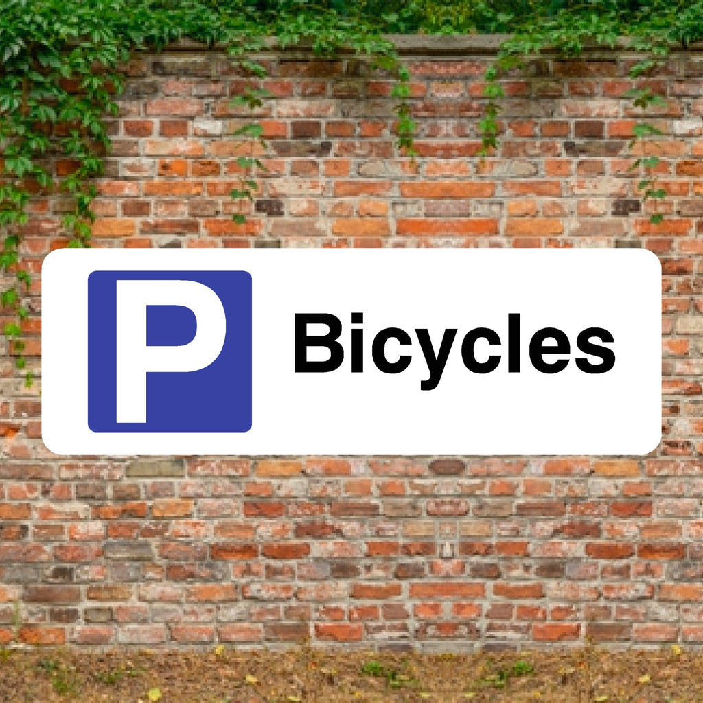 Bicycles Parking P Landscape Sign - The Sign Shed