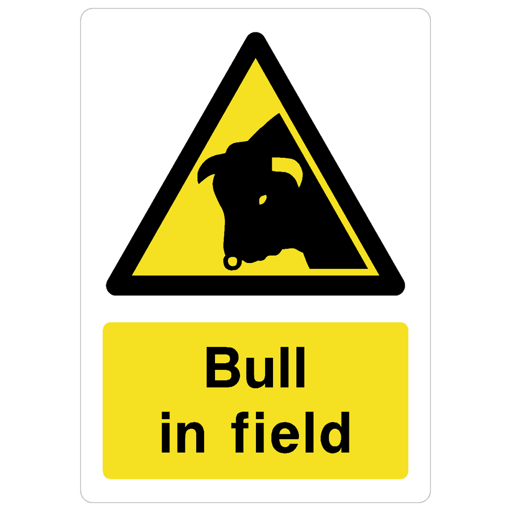 Bull In Field Sign - The Sign Shed