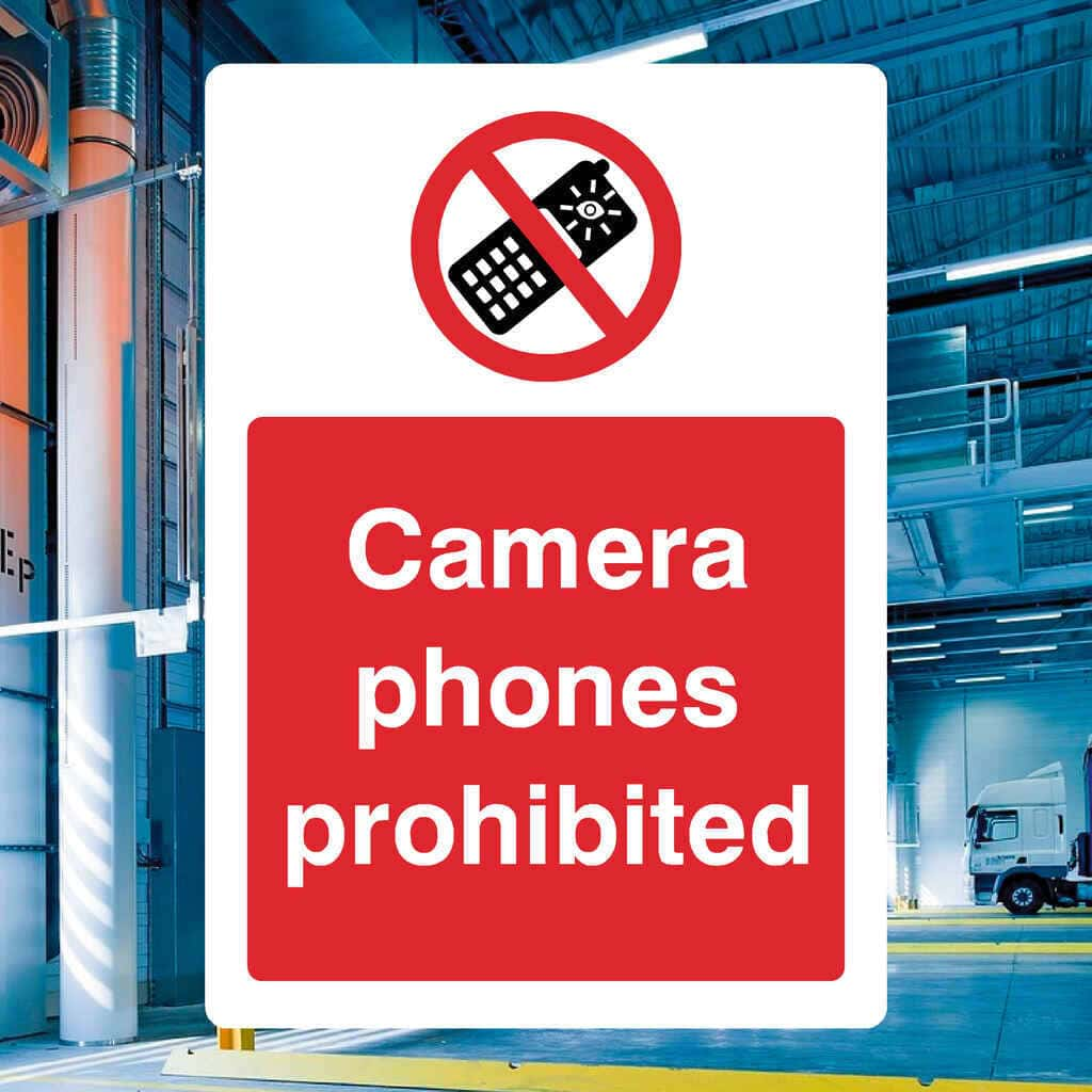 Camera Phones Prohibited Sign - The Sign Shed