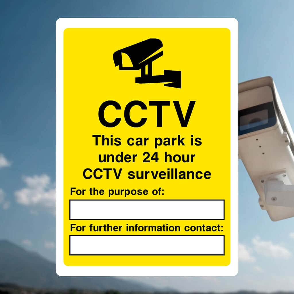 Car Park 24 Hour CCTV Sign - The Sign Shed