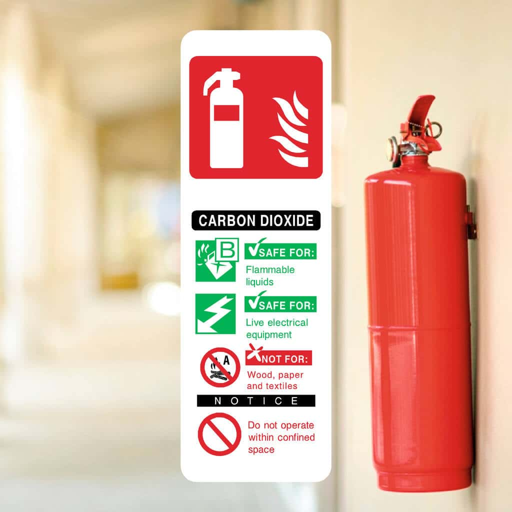 Carbon Dioxide Fire Extinguisher Sign - The Sign Shed