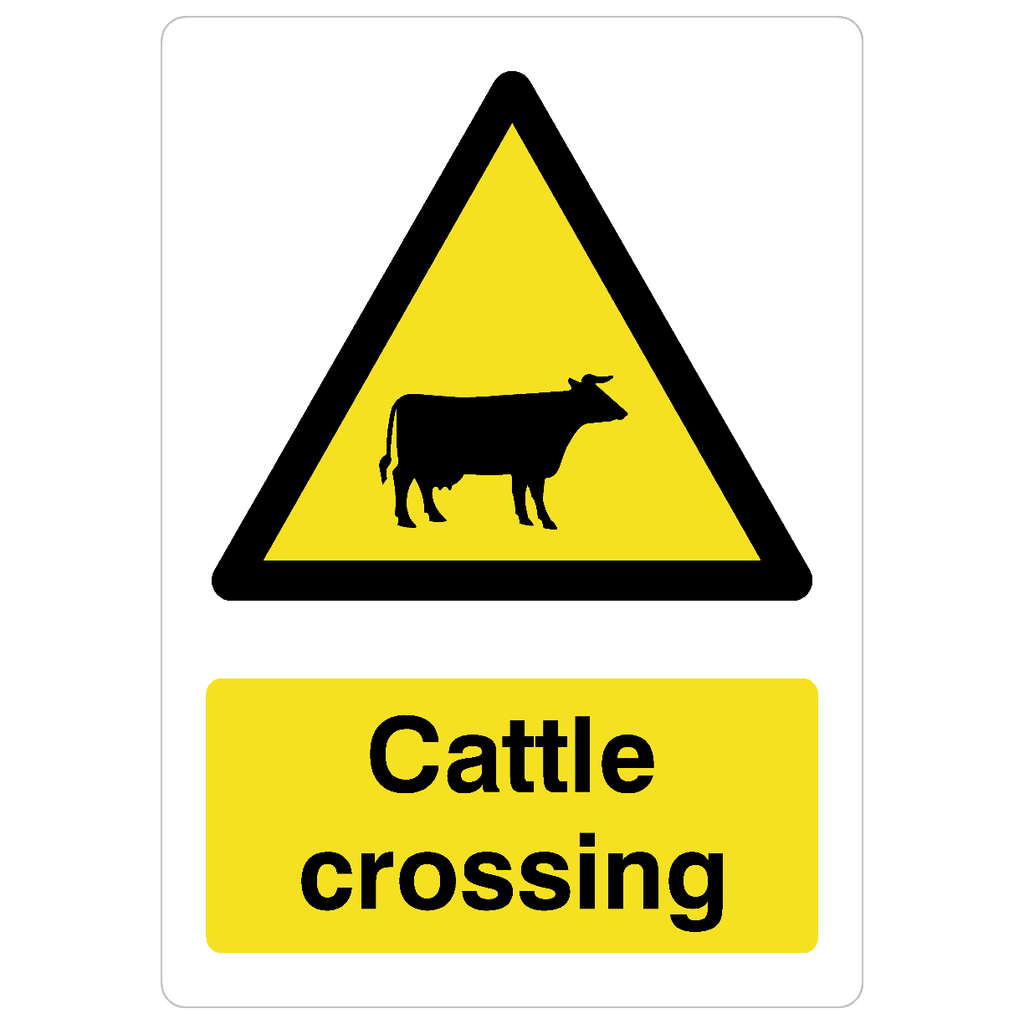 Cattle Crossing Sign - The Sign Shed