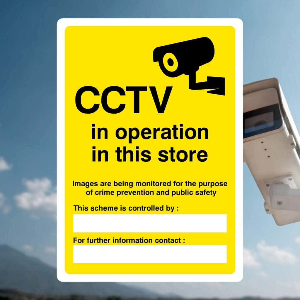 CCTV in Operation In This Store Sign - The Sign Shed