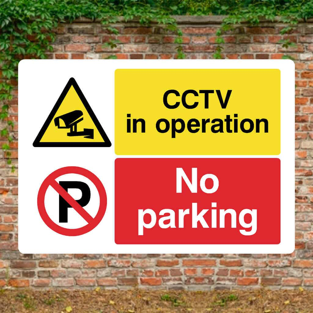 CCTV In Operation No Parking Sign - The Sign Shed