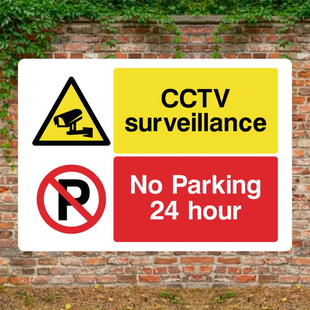 CCTV Surveillance No Parking 24 Hour Sign - The Sign Shed