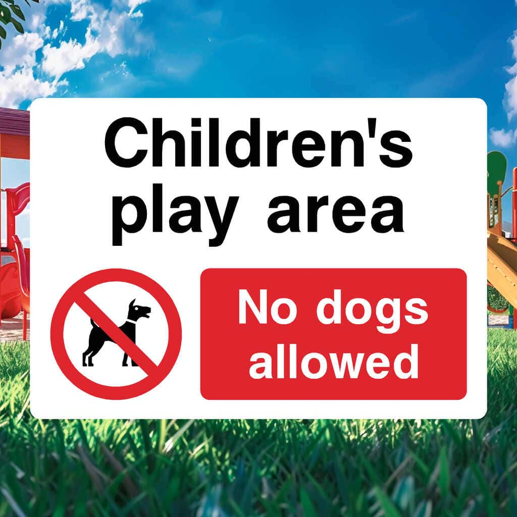 Children's Play Area No Dogs Allowed Sign - The Sign Shed