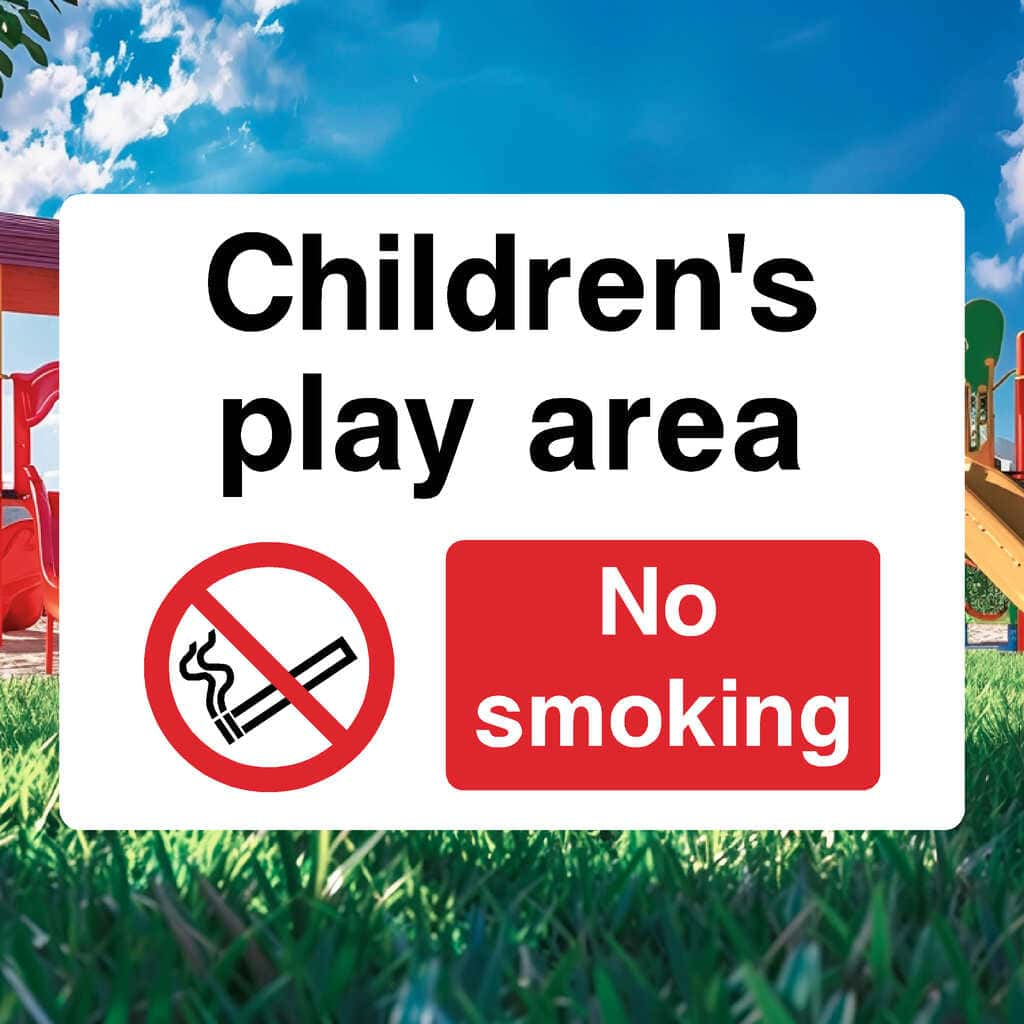 Children's Play Area No Smoking Sign - The Sign Shed