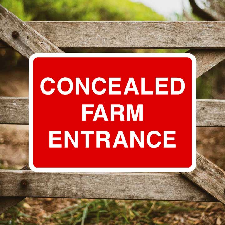 Concealed Farm Entrance Sign - The Sign Shed