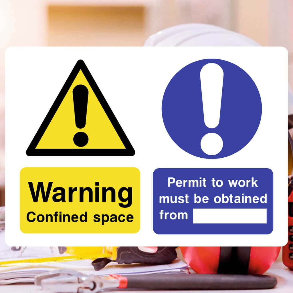 Confined Space Permit To Work Sign - The Sign Shed