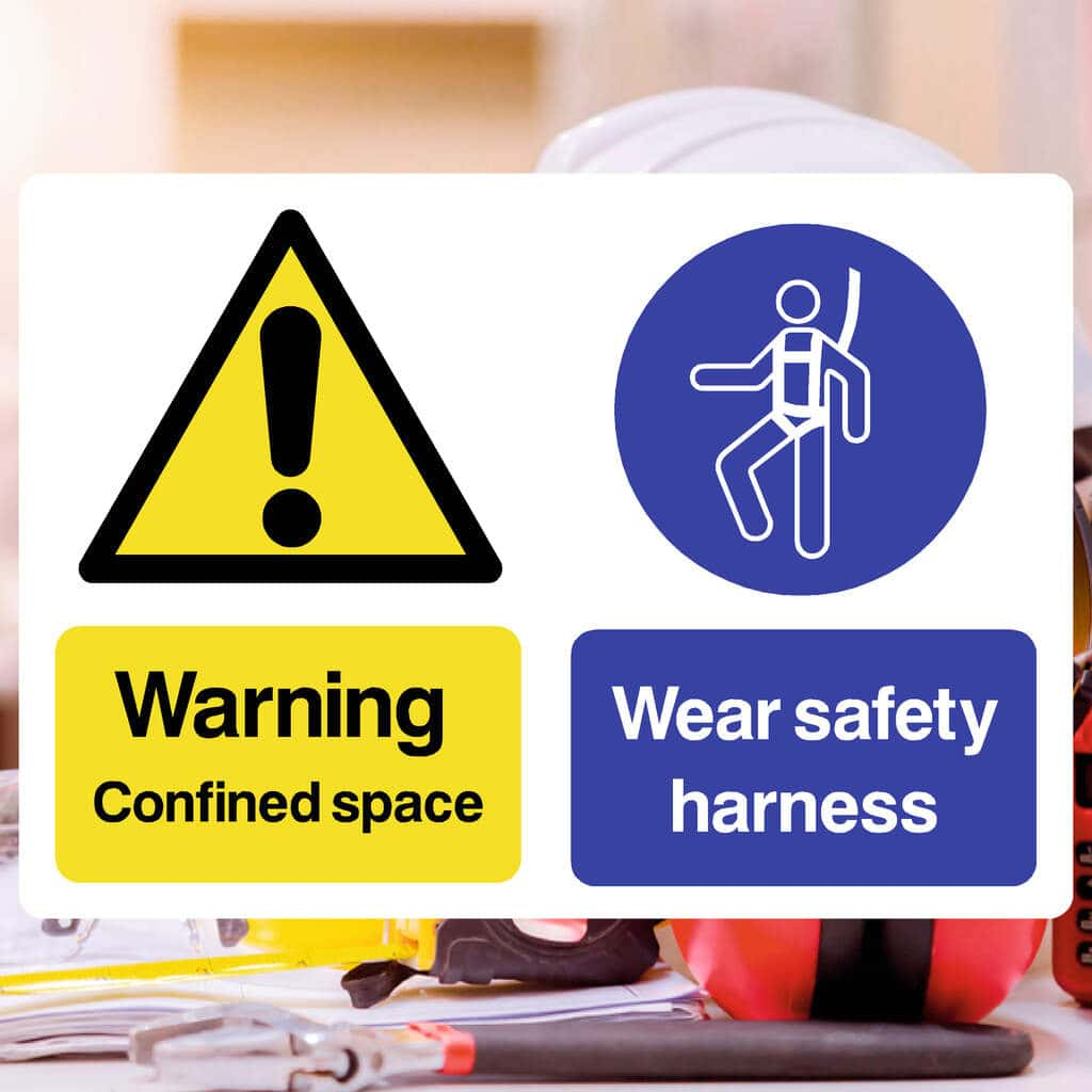 Confined Space Wear Safety Harness Sign - The Sign Shed