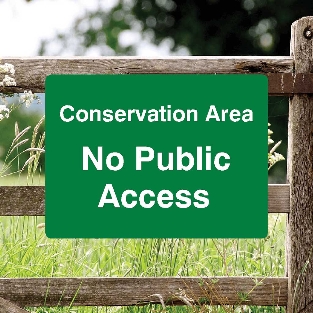 Conservation Area No Public Access Full Colour Sign - The Sign Shed