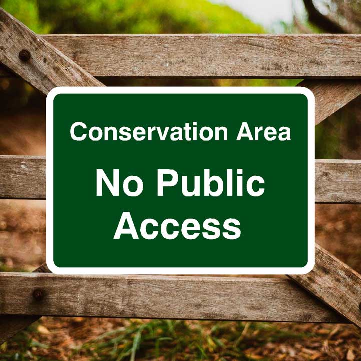 Conservation Area No Public Access Sign - The Sign Shed