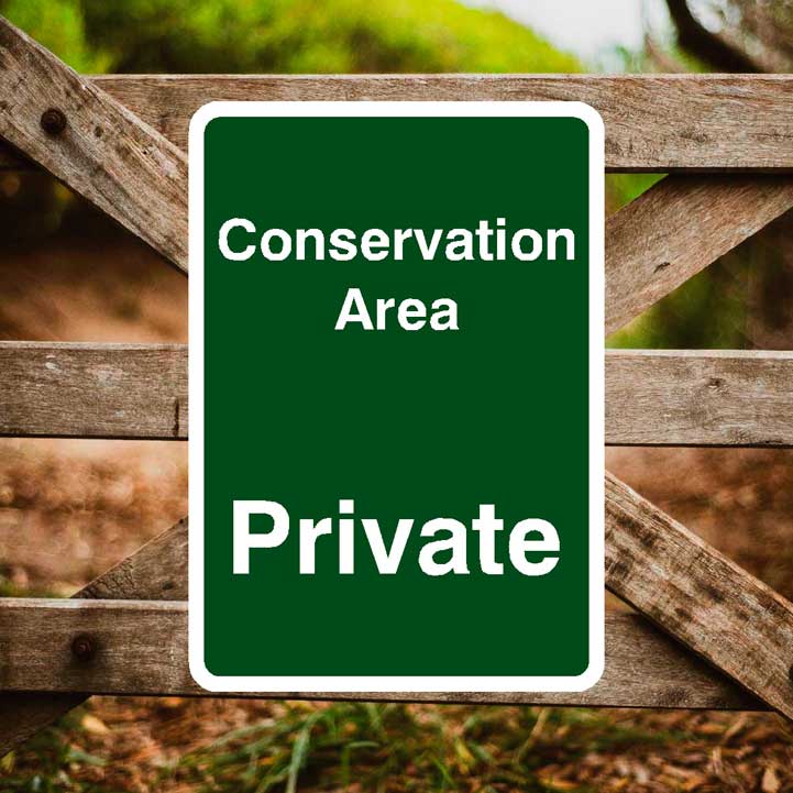 Conservation Area Private Sign Portrait - The Sign Shed