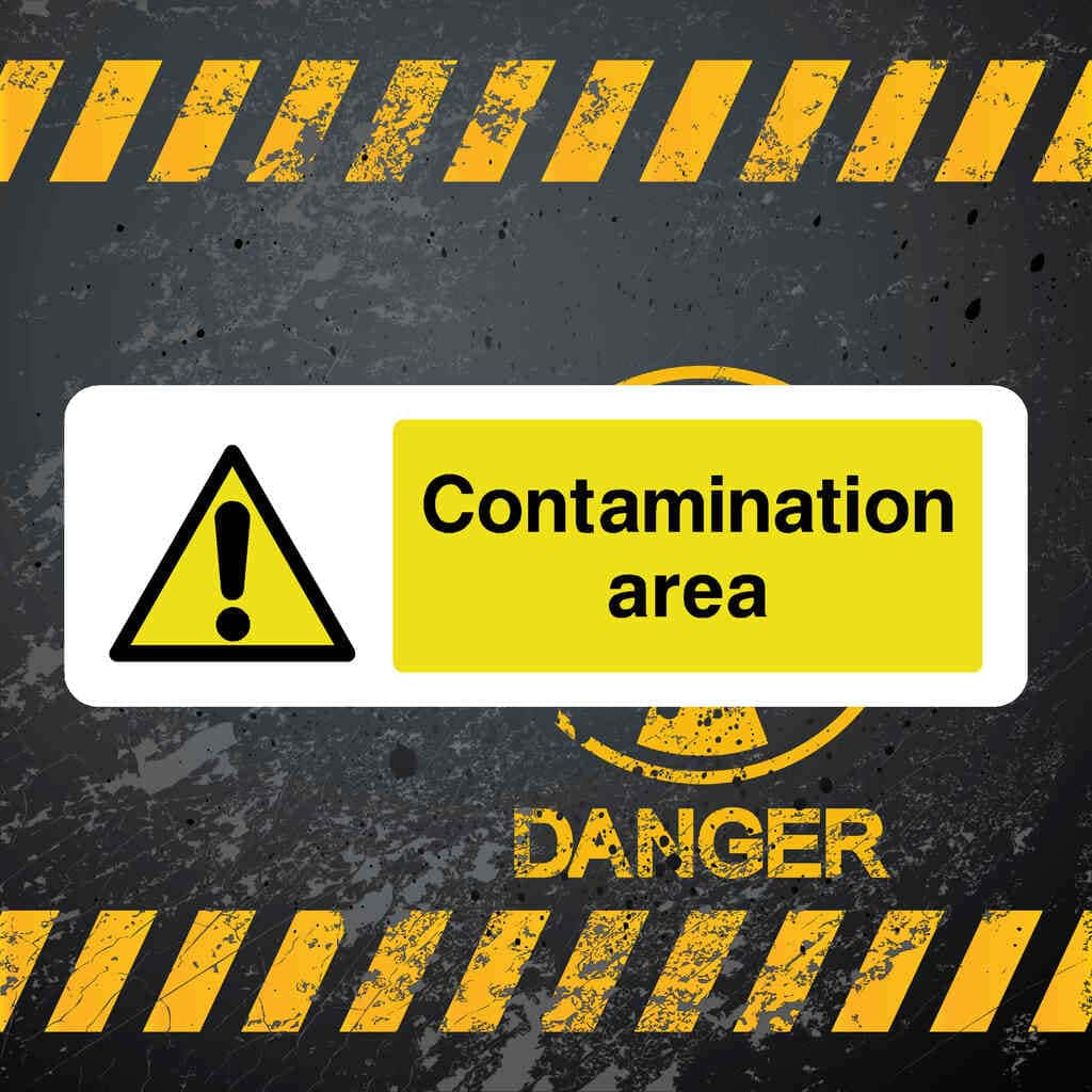 Contamination Area Safety Sign - The Sign Shed