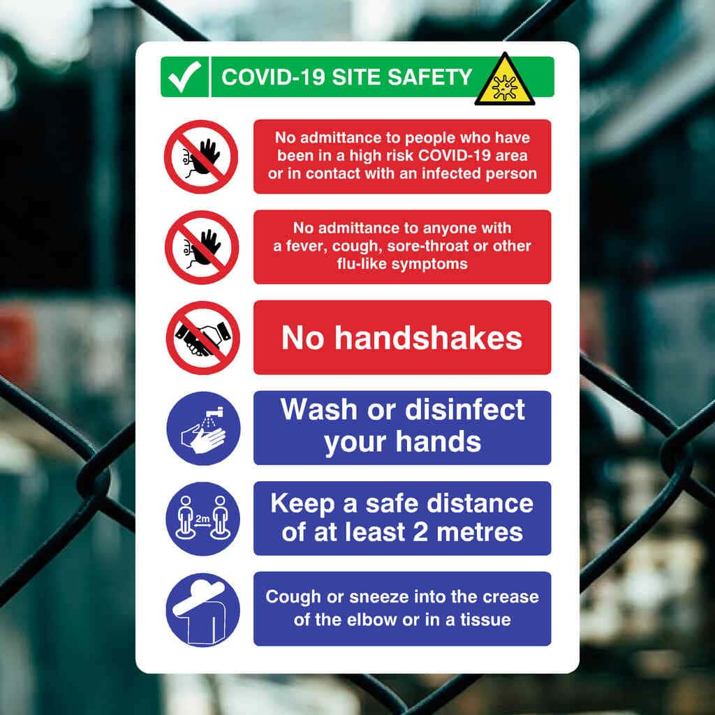 Coronavirus Site Safety Sign - The Sign Shed