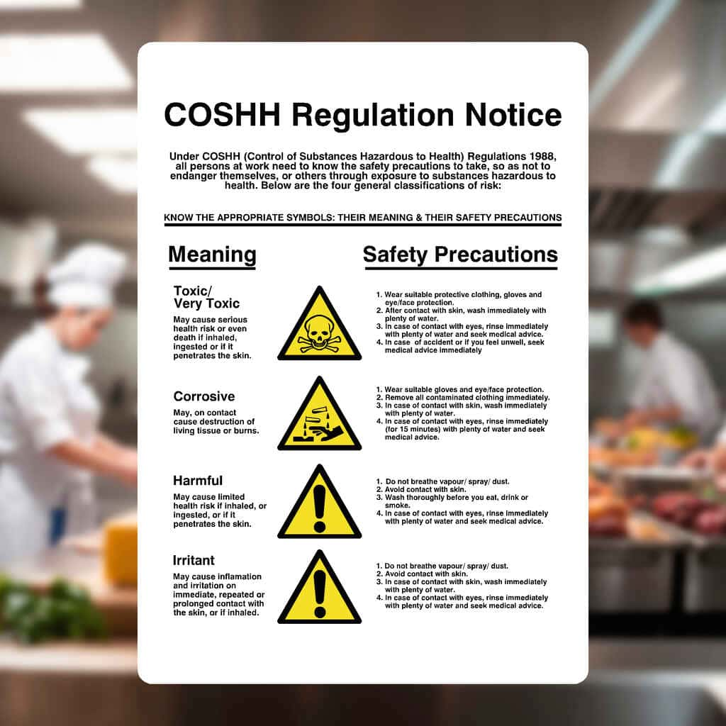 COSHH Regulation Notice Sign - The Sign Shed