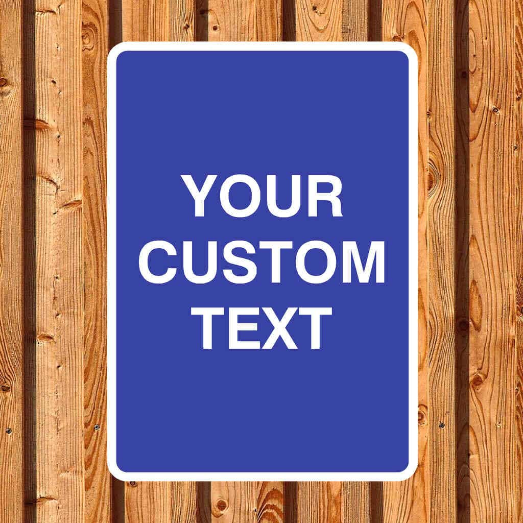 Custom Blue Parking Sign - The Sign Shed