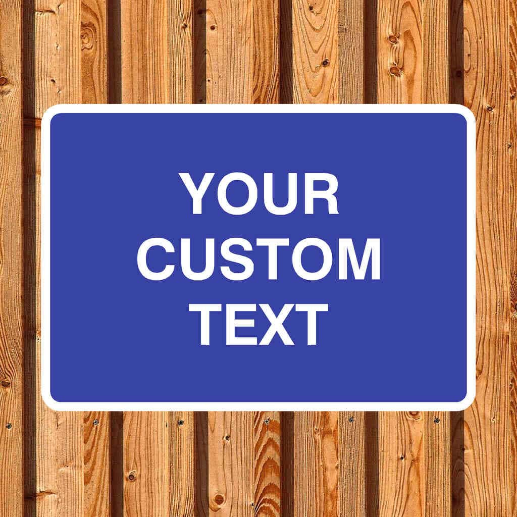 Custom Blue Sign Landscape - The Sign Shed