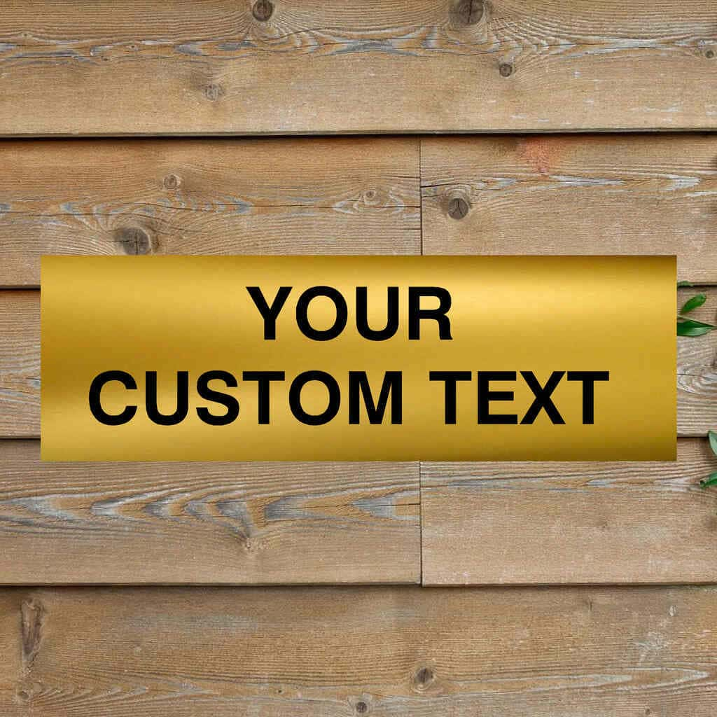 Custom Brushed Gold Sign - The Sign Shed