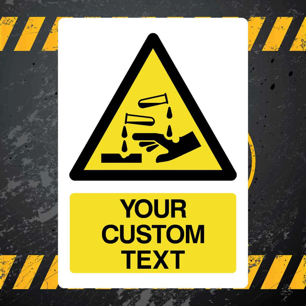 Custom Chemical Danger (Acid) Sign - The Sign Shed