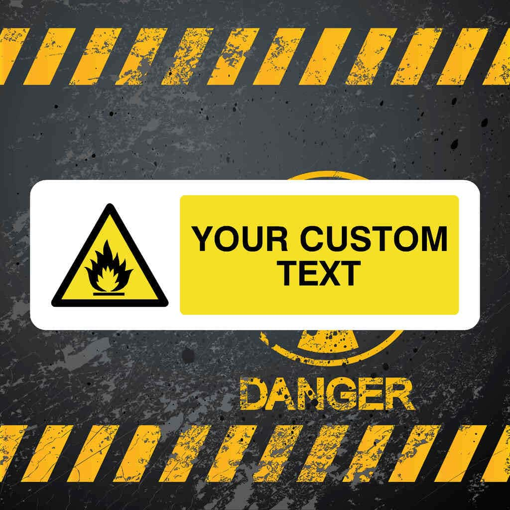 Custom Chemical Danger (Flammable) Sign - The Sign Shed