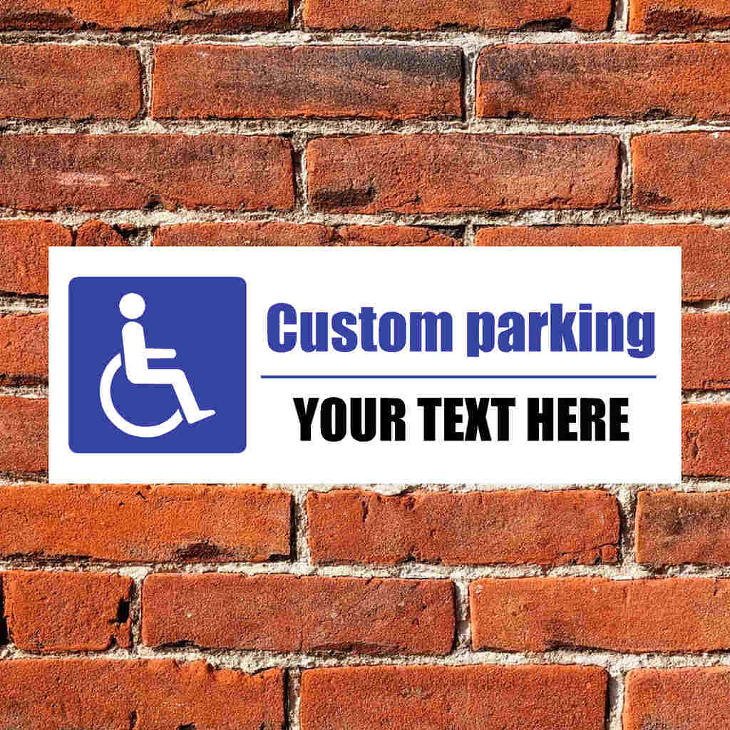 Custom Disabled Parking Sign Landscape - The Sign Shed