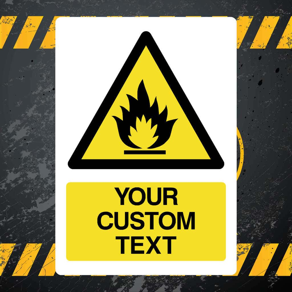 Custom Flammable Warning Sign - The Sign Shed