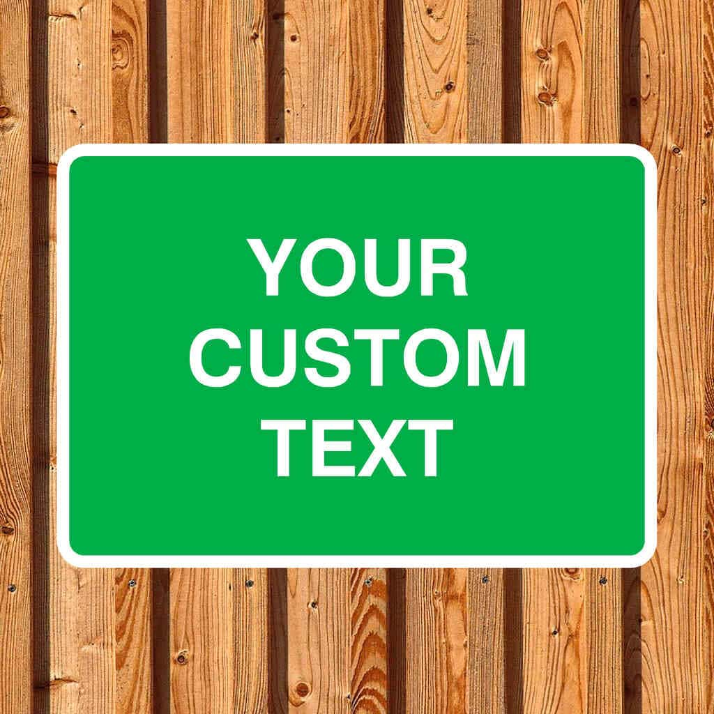 Custom Green Parking Sign Landscape - The Sign Shed