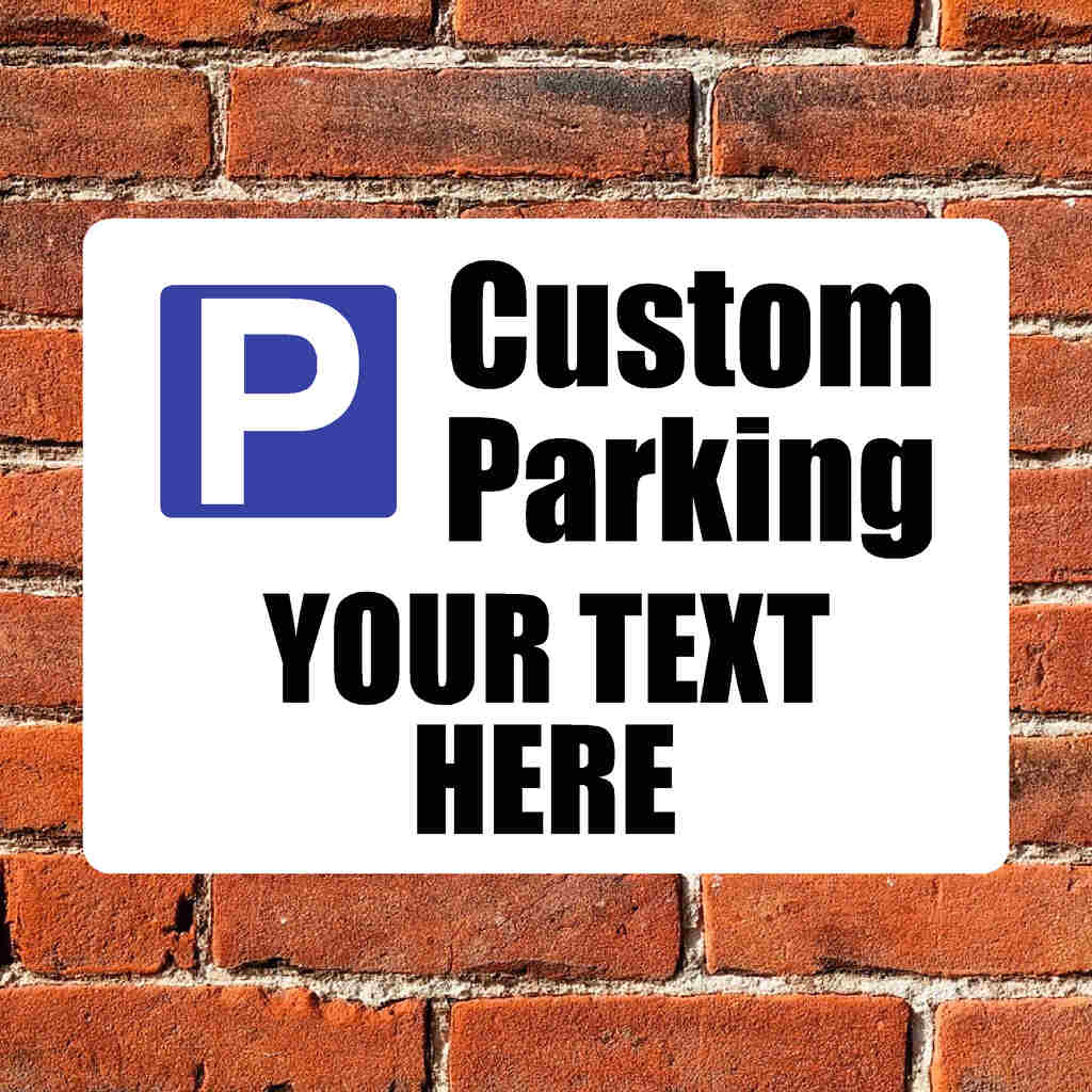 Custom Parking Sign | P Symbol Black Design - The Sign Shed