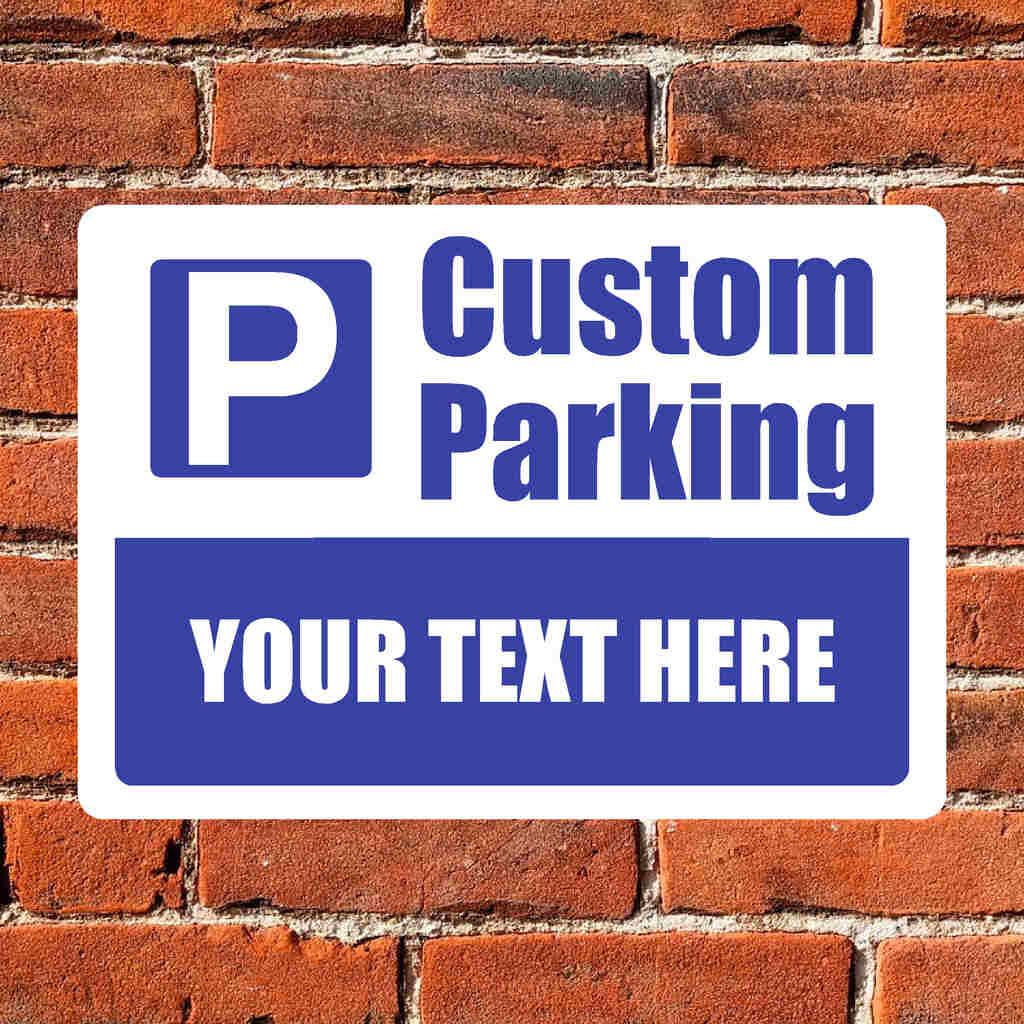 Custom Parking Sign | P Symbol Blue Design - The Sign Shed