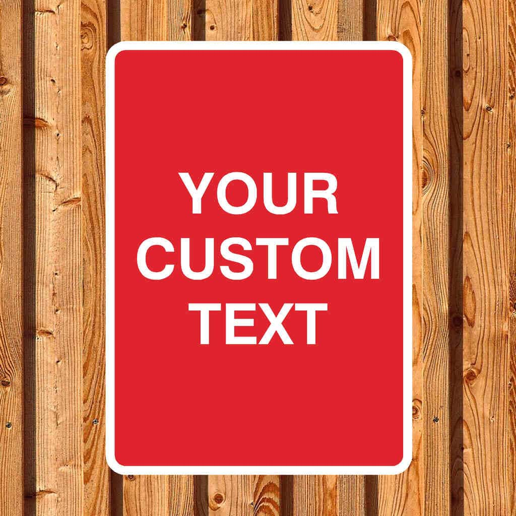 Custom Red Parking Sign - The Sign Shed