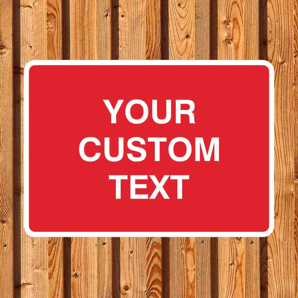 Custom Red Sign Landscape - The Sign Shed