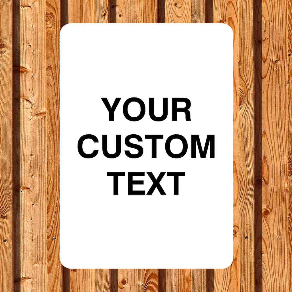 Custom White Sign Portrait - The Sign Shed