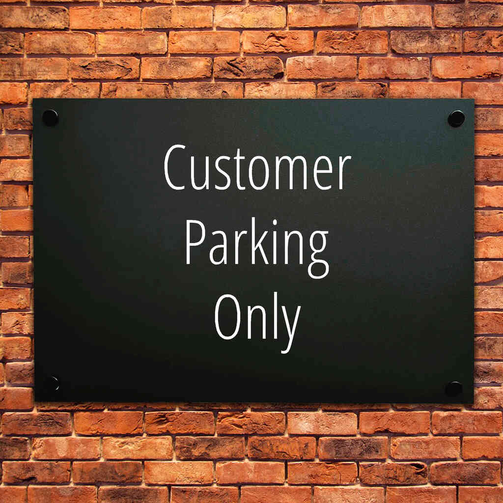 Customer Parking Only Sign Midnight Black Landscape - The Sign Shed