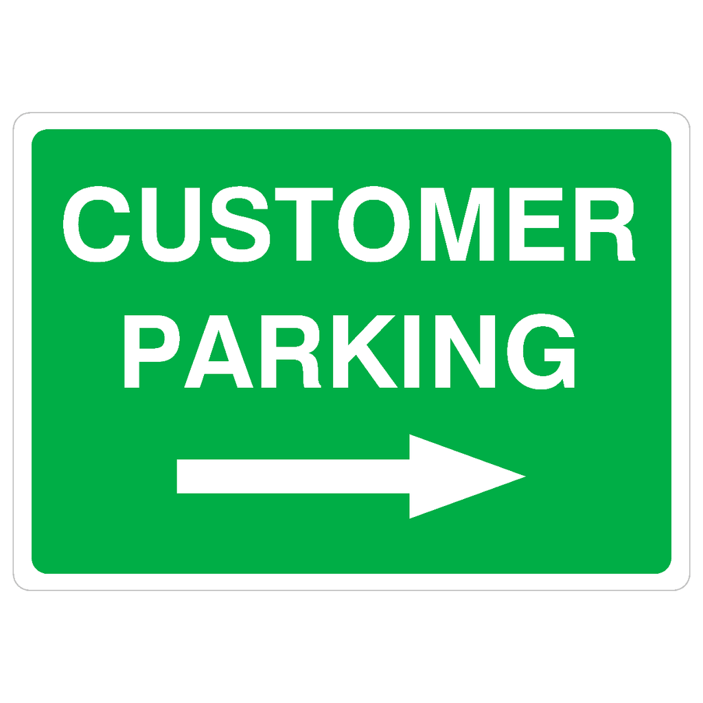 Customer Parking Right Arrow Sign - The Sign Shed