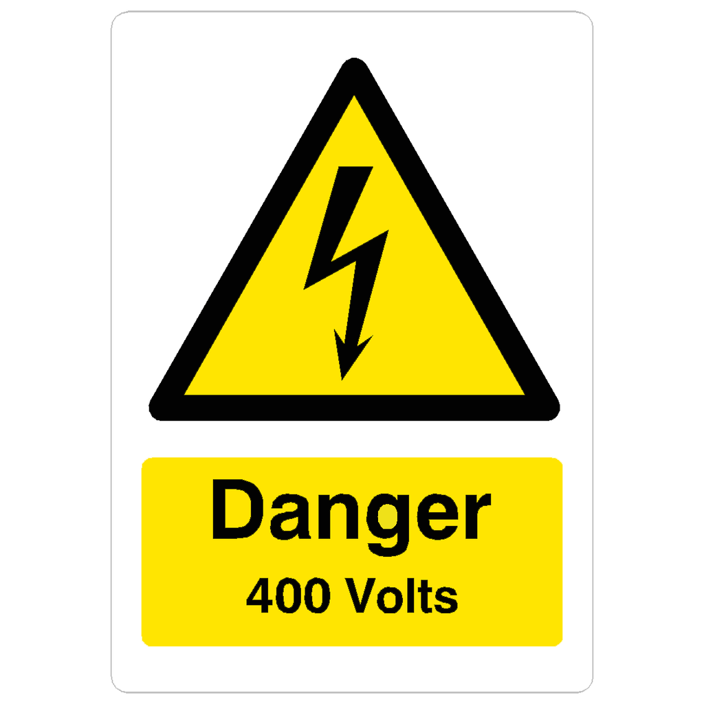 Danger 400 Volts Sign - The Sign Shed