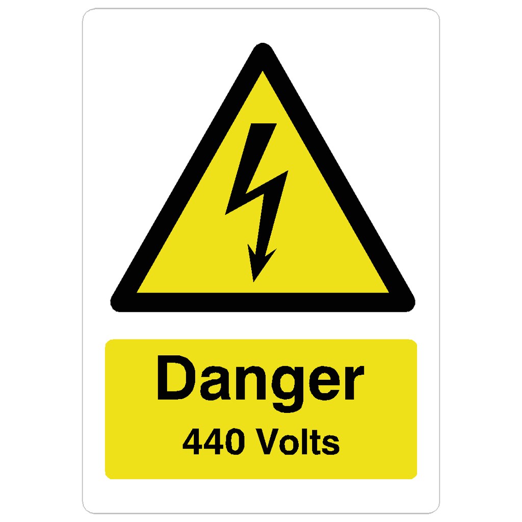 Danger 440 Volts Sign - The Sign Shed