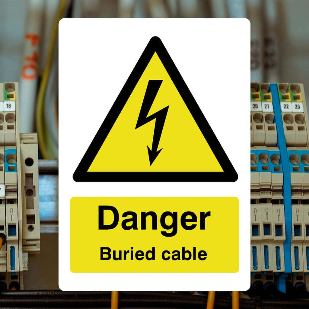 Danger Buried Cable Sign - The Sign Shed