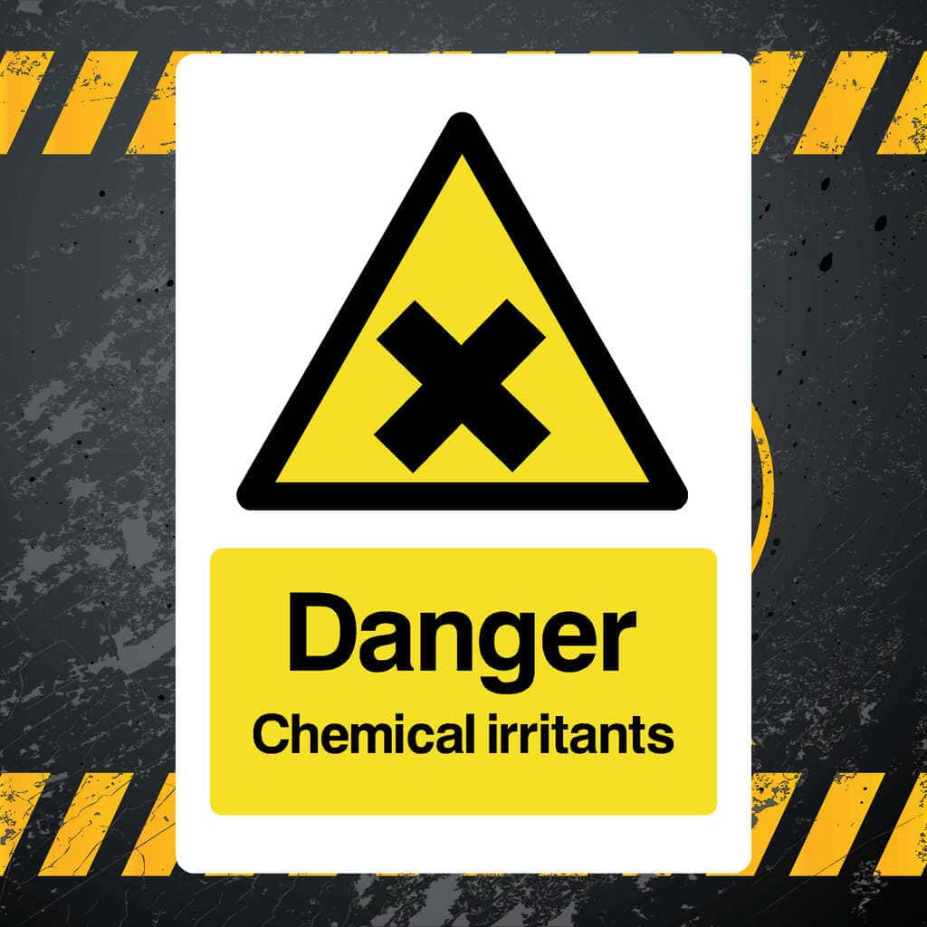 Danger Chemical Irritants Sign - The Sign Shed