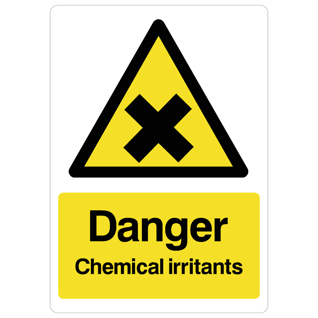 Danger Chemical Irritants Sign - The Sign Shed